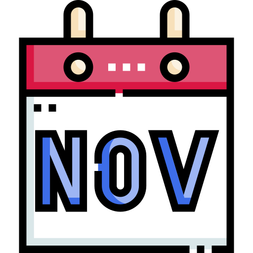 november Detailed Straight Lineal color icon