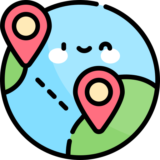 route Kawaii Lineal color icon