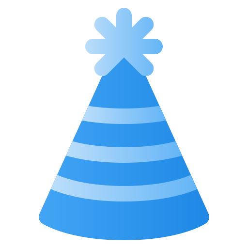 sombrero de fiesta Generic Flat Gradient icono