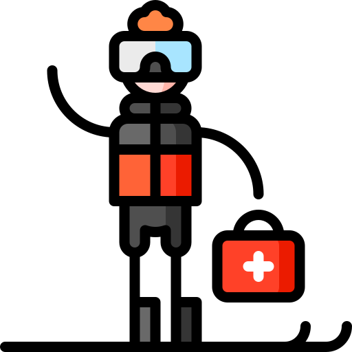 patrouille de ski Puppet Characters Lineal Color Icône