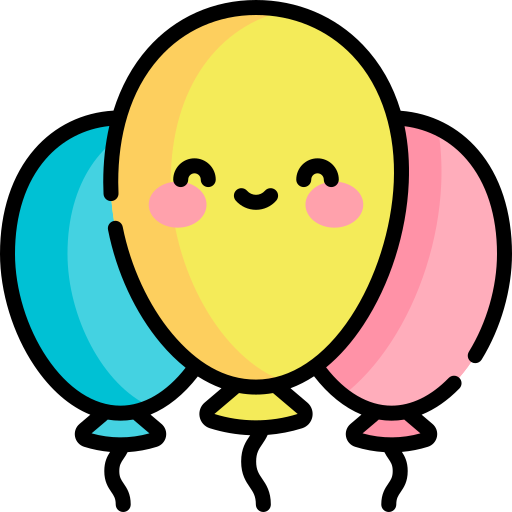 ballons Kawaii Lineal color icon