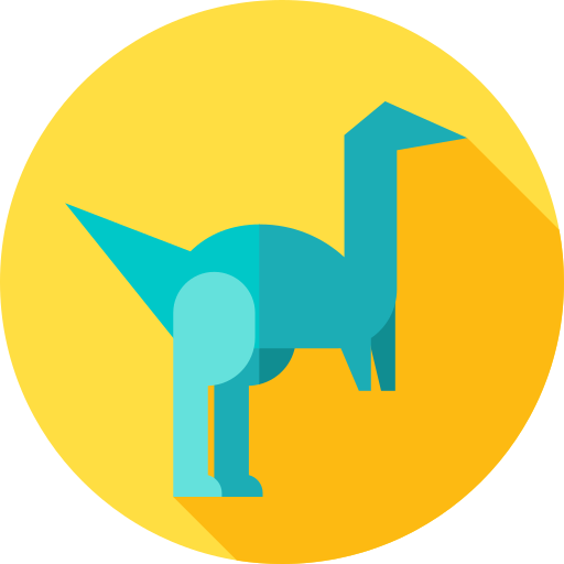 iguanodon Flat Circular Flat ikona