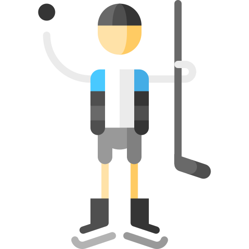hockey sobre hielo Puppet Characters Flat icono