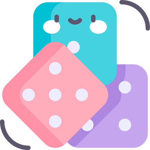 dado Kawaii Flat icono