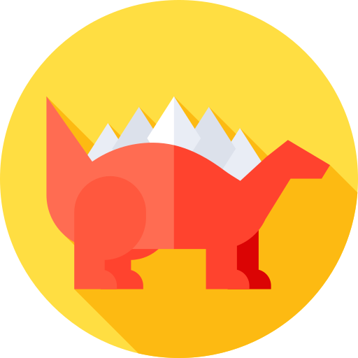 Stegosaurus Flat Circular Flat icon