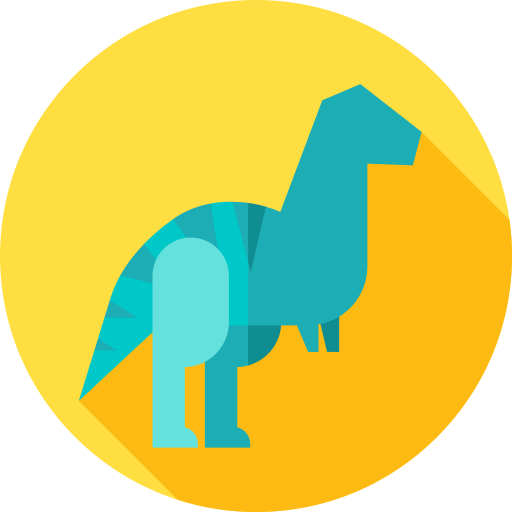 acrocanthosaurus Flat Circular Flat icono