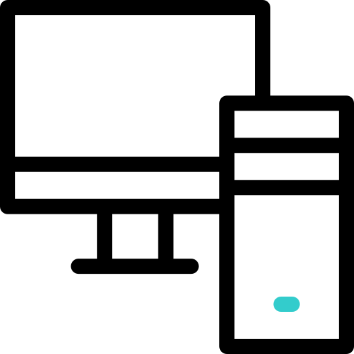 komputer Basic Accent Outline ikona