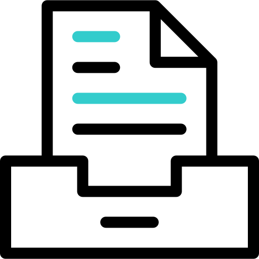 bandeja de entrada Basic Accent Outline icono