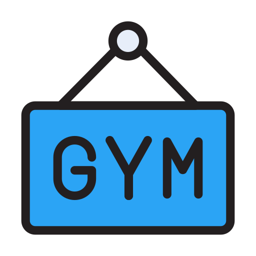 gym Vector Stall Lineal Color Icône