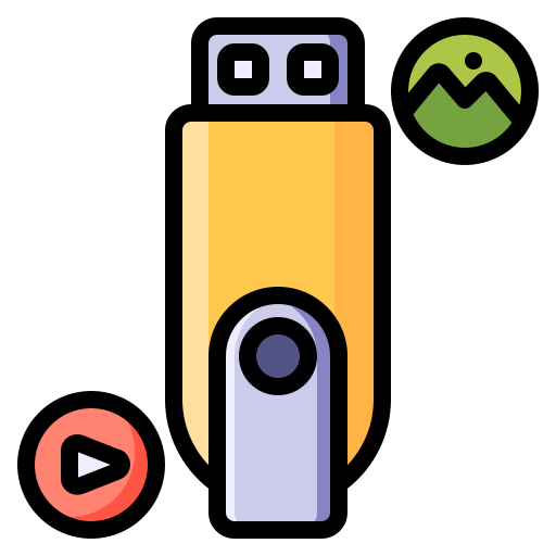 フラッシュディスク Generic Outline Color icon