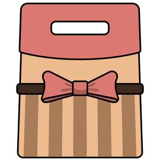 bolsa de regalo Generic Thin Outline Color icono