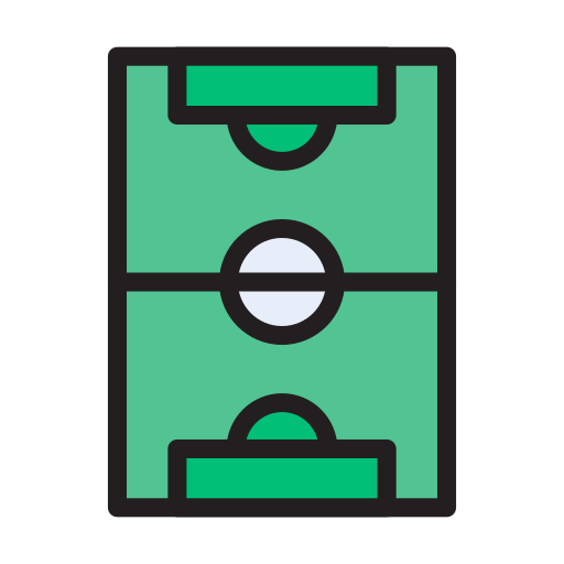 fußballfeld Vector Stall Lineal Color icon