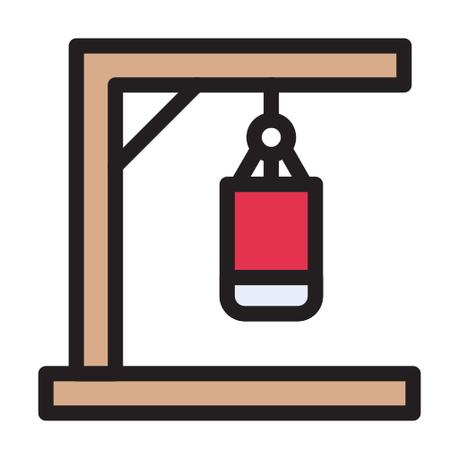 Boxing bag Vector Stall Lineal Color icon