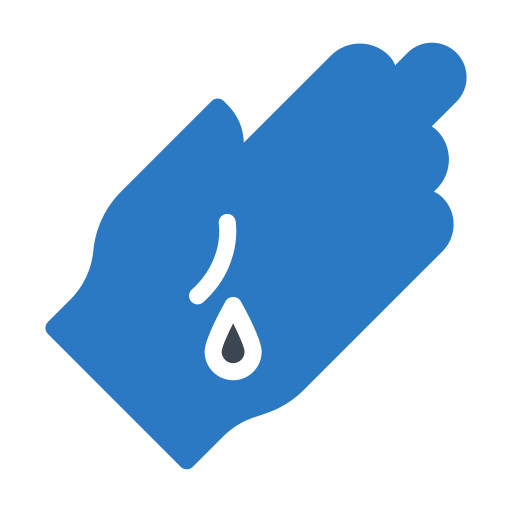 手を切る Generic Blue icon