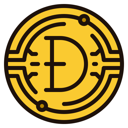 dogecoin Generic Outline Color icoon