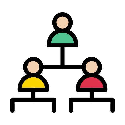 hiérarchie Vector Stall Lineal Color Icône