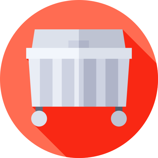 Trash bin Flat Circular Flat icon