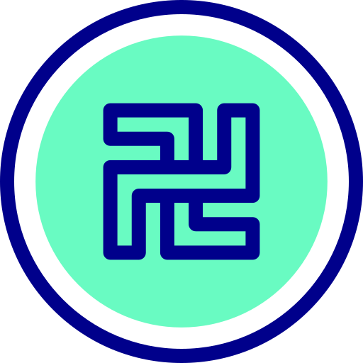 Swastika Detailed Mixed Lineal color icon