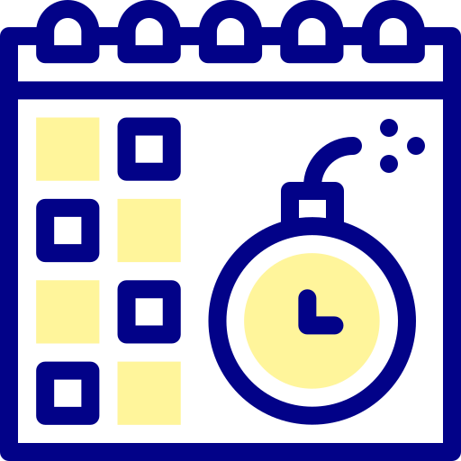 Deadline Detailed Mixed Lineal color icon