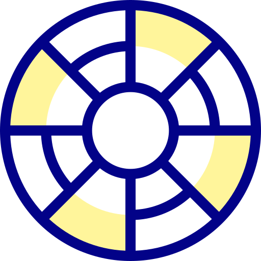 Цветовой круг Detailed Mixed Lineal color иконка