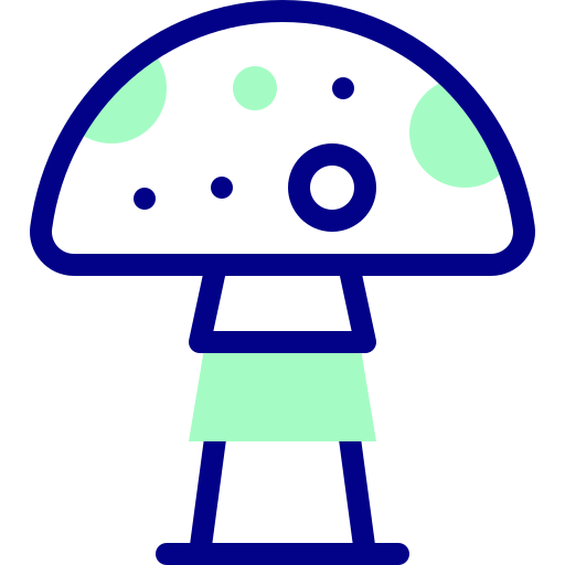 Mushroom Detailed Mixed Lineal color icon