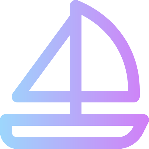 Sailboat Super Basic Rounded Gradient icon