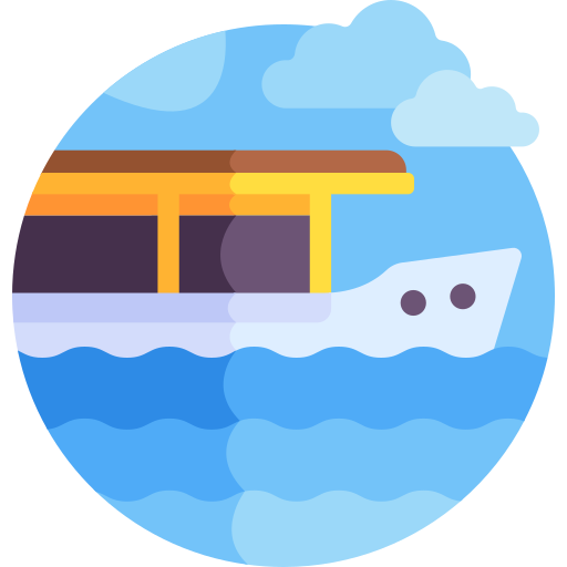 Boat Detailed Flat Circular Flat icon