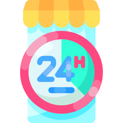 24 시간 Special Shine Flat icon