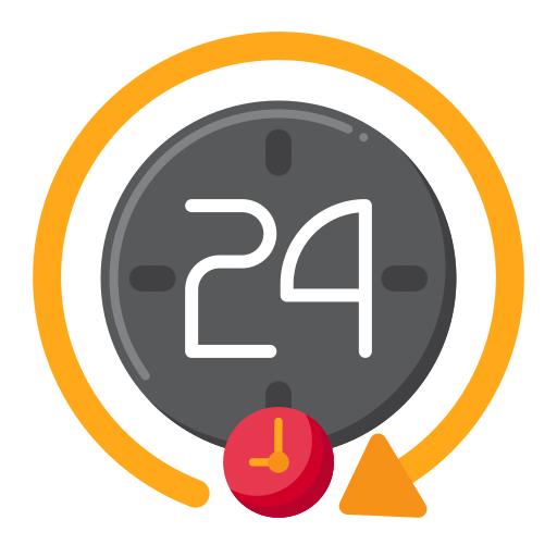 24 hours support Flaticons Flat icon