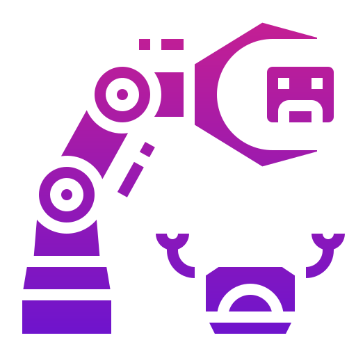 robotarm Generic Flat Gradient icoon