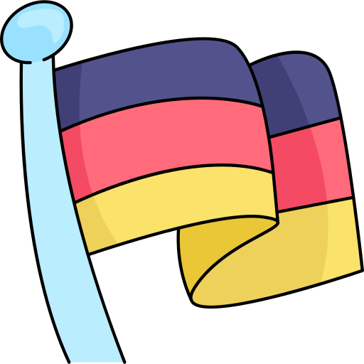 German flag Generic Thin Outline Color icon