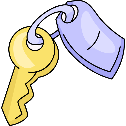 Room key Generic Thin Outline Color icon