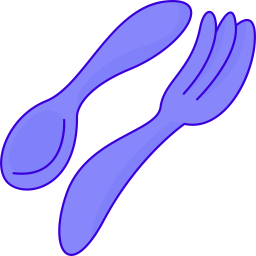 숟가락과 포크 Generic Outline Color icon