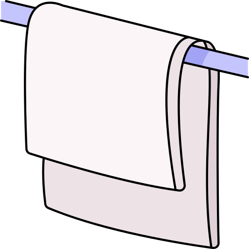 Towel Generic Thin Outline Color icon