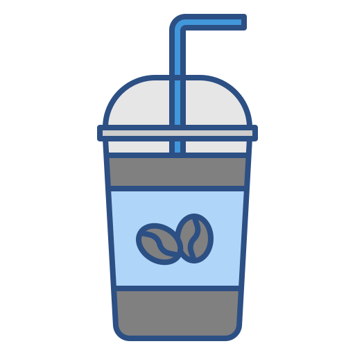 Кофе со льдом Generic Outline Color иконка