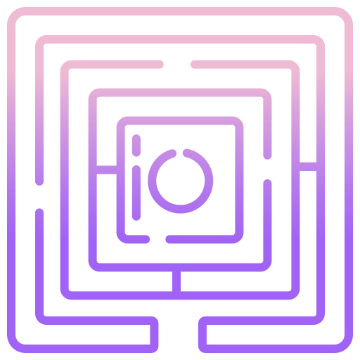 labyrint Icongeek26 Outline Gradient icoon
