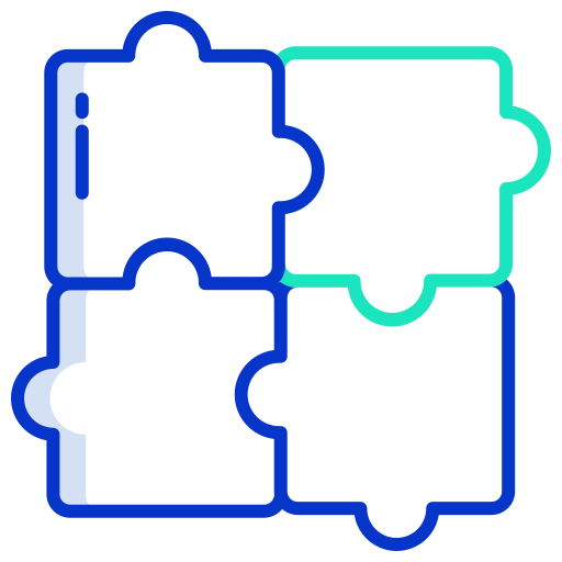puzzle Icongeek26 Outline Colour icona