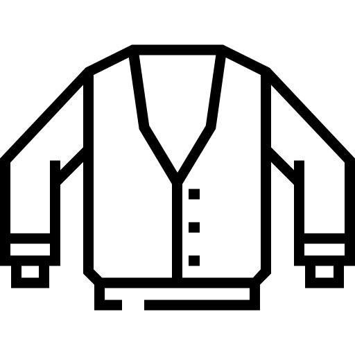 カーディガン Detailed Straight Lineal icon