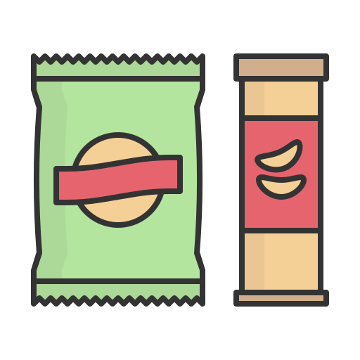 Chips Generic Outline Color icon