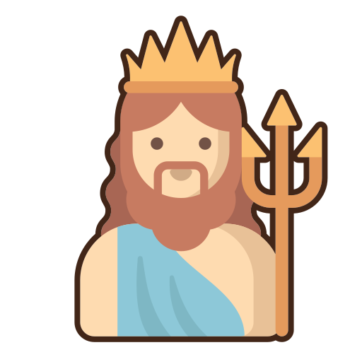 poseidon Flaticons Lineal Color Ícone