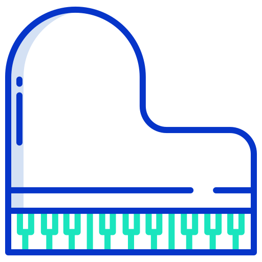 grote piano Icongeek26 Outline Colour icoon