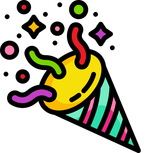 konfetti Generic Outline Color icon
