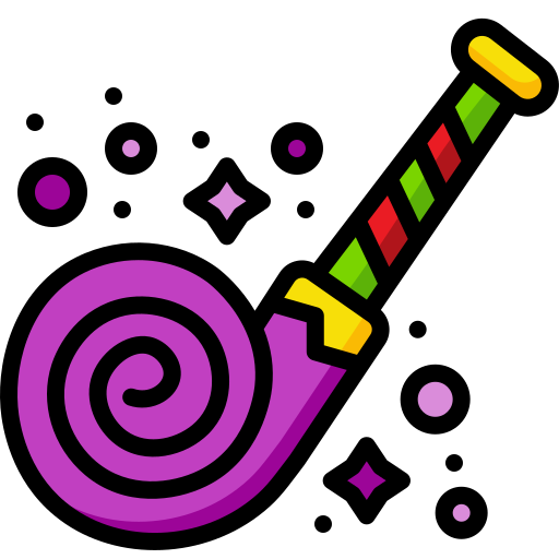 Party horn Generic Outline Color icon