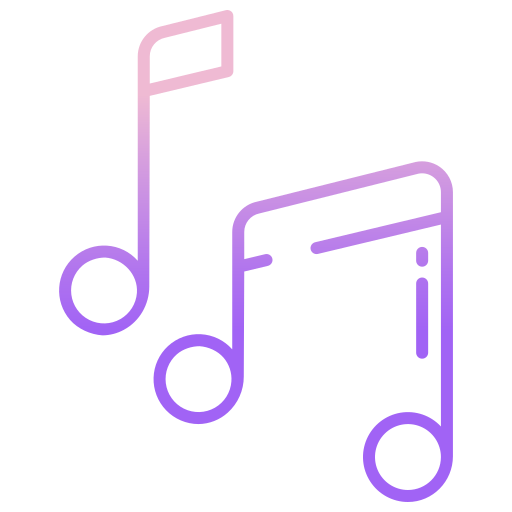 musik note Icongeek26 Outline Gradient icon