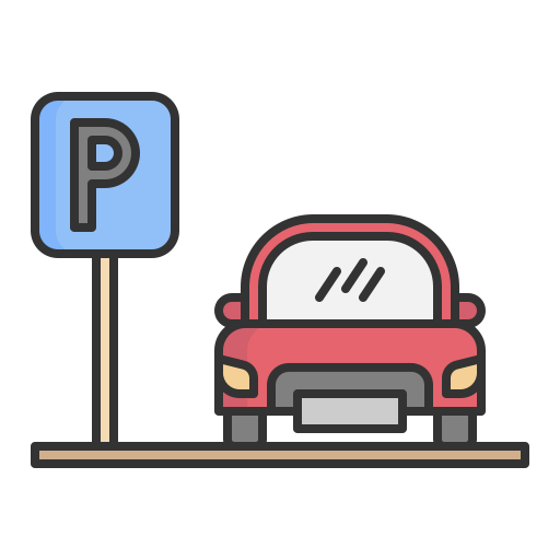 parkeerplaats Generic Outline Color icoon