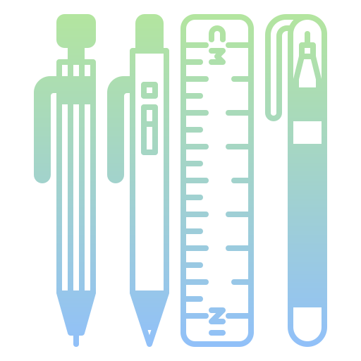 materiały piśmienne Generic Flat Gradient ikona
