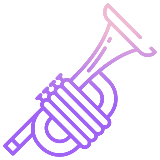 trompeta Icongeek26 Outline Gradient icono