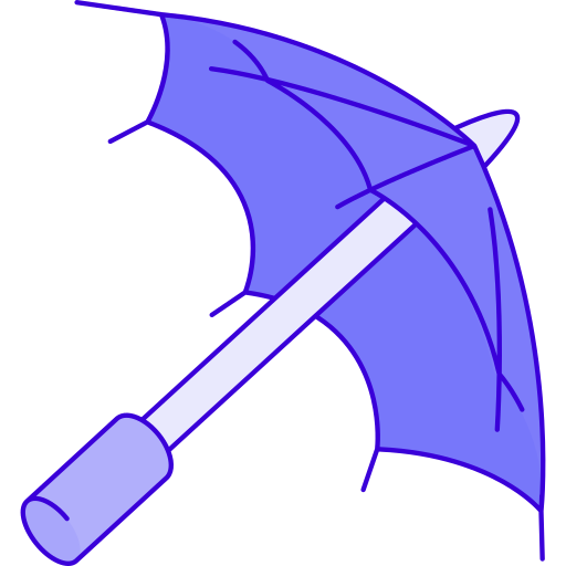 和傘 Generic Outline Color icon