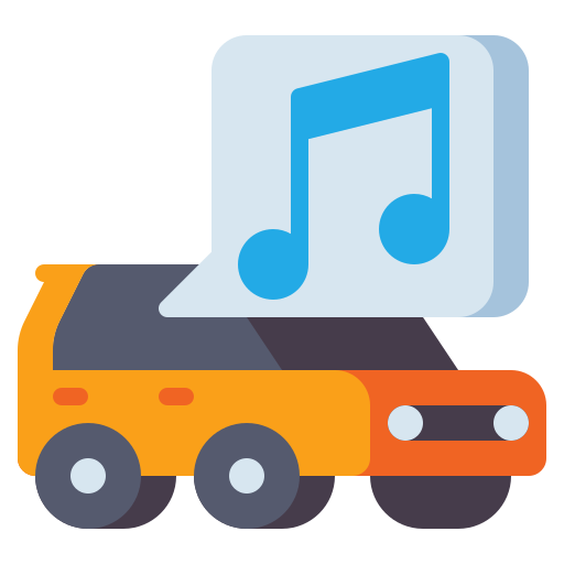 música de coche Flaticons Flat icono