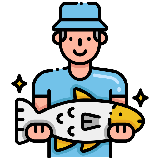 pescador Flaticons Lineal Color icono